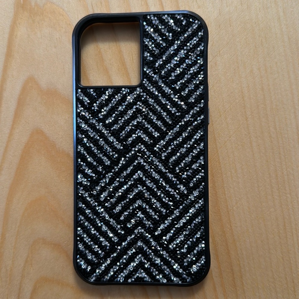 Black Swarovski like iPhone 12 Pro Max case.